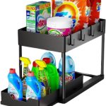 Gootsteenkast Organizer - Gootsteenkast Organiser - Keukenkast Organizer - Gootsteenrek - Badkamer Organizer - Kast Organizer - Keukenrek - Badkamer Organizer - Aanrecht Organizer - Zwart