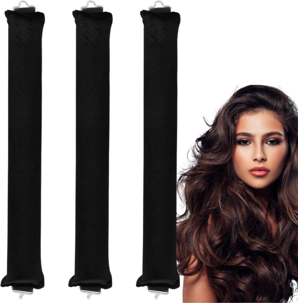 Clerby - Heatless Curls - Krullen zonder Hitte - Haarkrullen - Haarrollers met Klipjes - Krulspelden - Zwart