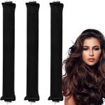 Clerby - Heatless Curls - Krullen zonder Hitte - Haarkrullen - Haarrollers met Klipjes - Krulspelden - Zwart