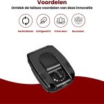 Zwarte schoenendroger met timer van 0-120 minuten, herbuikbaar, lichtgewicht, met frisse geur en duurzaam.