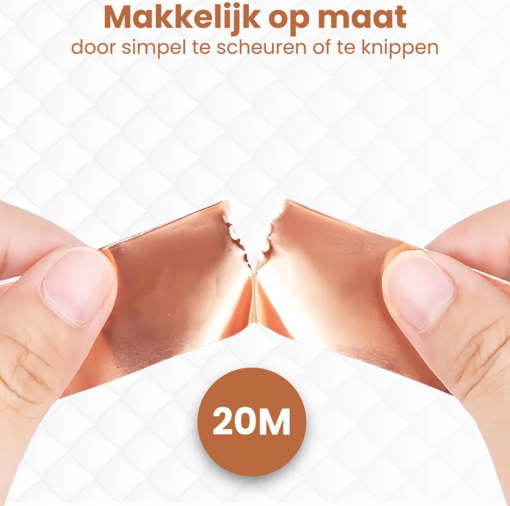 Koperen tape van 20M wordt gemakkelijk gescheurd.