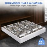 Uittrekbare lade met dumbbells, 25kg