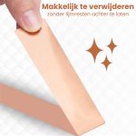 Koperen tape die makkelijk te verwijderen is zonder lijmresten.